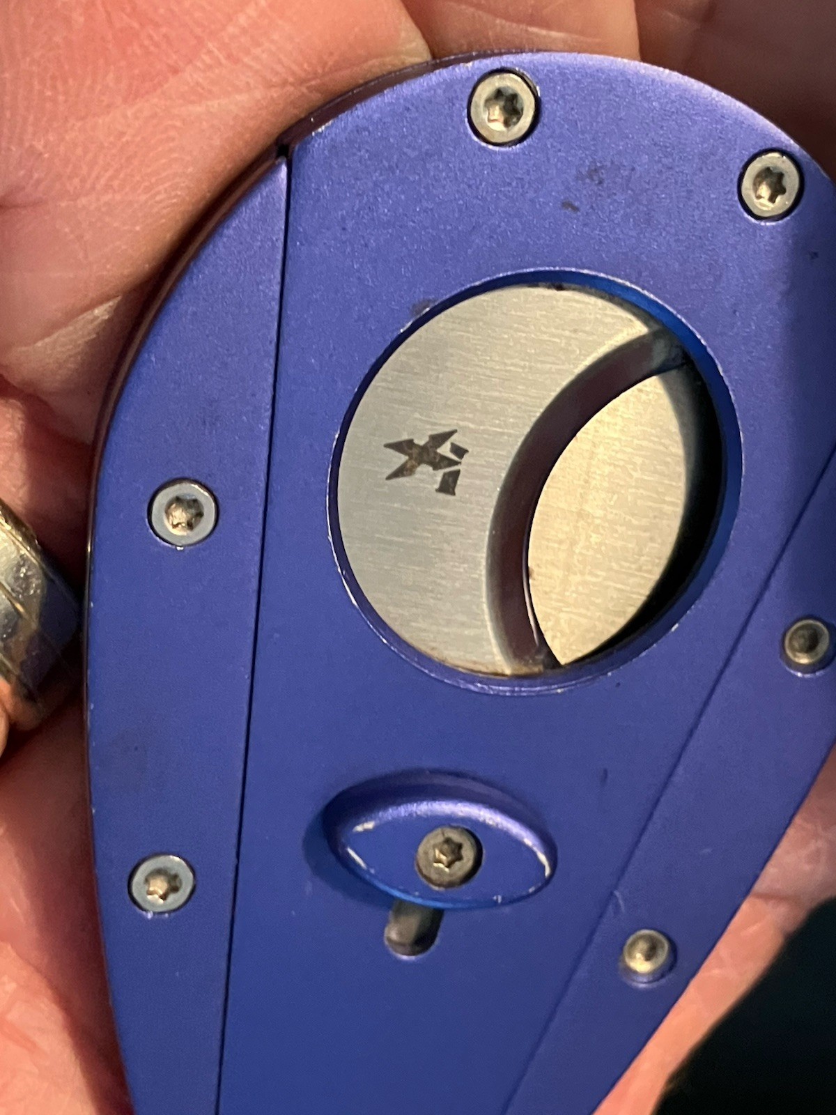 Vintage 1999 Xikar (USA) BLUE Double Guillotine Action  “CIGAR CUTTER”