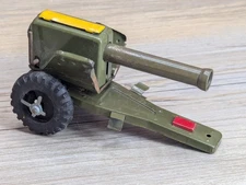 SSS Cragstan Army Tin Toy Military Artillery Howitzer Cannon Olive Green