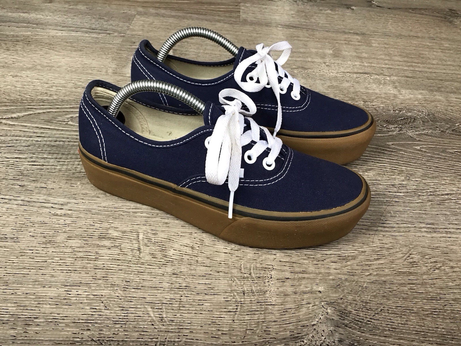SAOLA Scarpe Vans uomo taglia 4 5 donna 6 blu suola gomma tela lacci skate basso classico