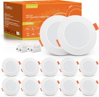 Tomosu Led Einbaustrahler 230V Flach, Led Spot 5W 450LM, IP44 Einbauleuchten FüR