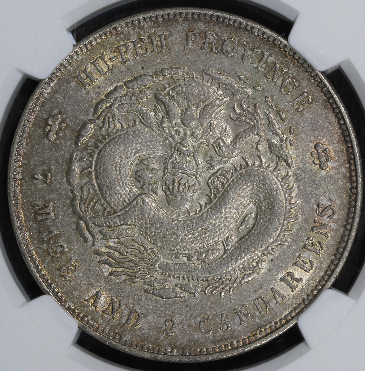 1895-1907 (MS62) China Hupeh Dragon Dollar Silver $1 NGC - L&M-182