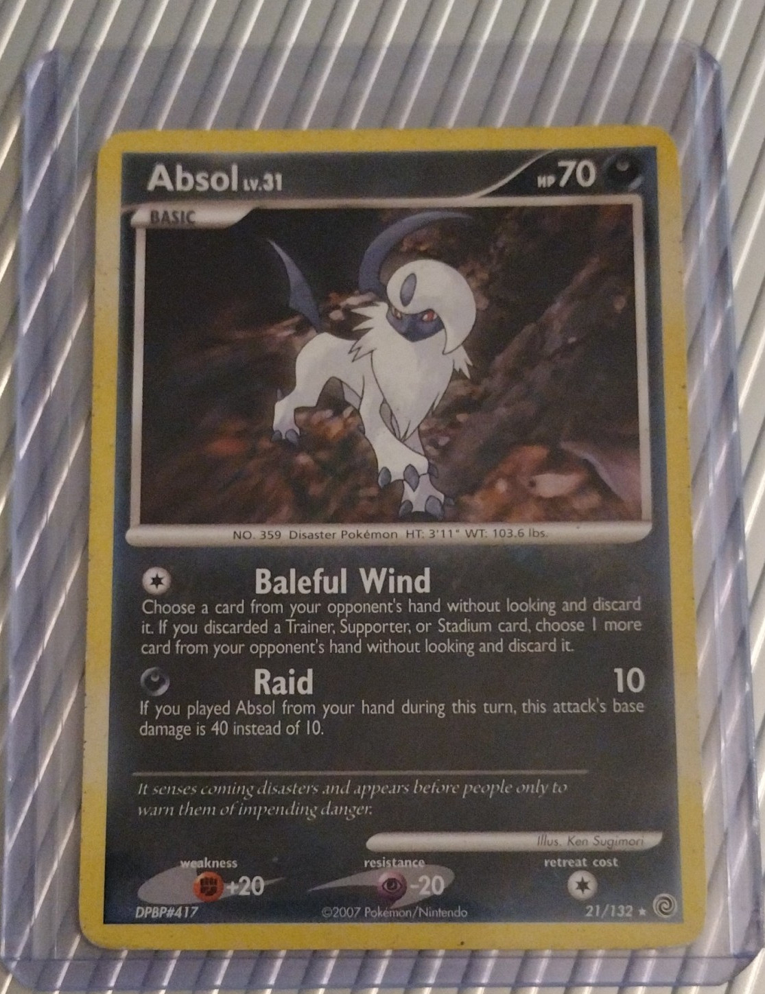 Pokémon Absol 21/132 Secret Wonders Rare Regular English TCG Single