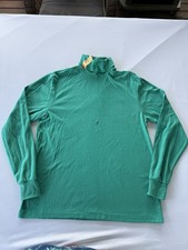 Vintage Eddie Bauer Turtleneck Mens L Jade 100% Cotton USA Made NWT