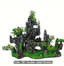 Aquarium Ornament Resin Rock Mountain Fish Tank Decoration Landscape Art