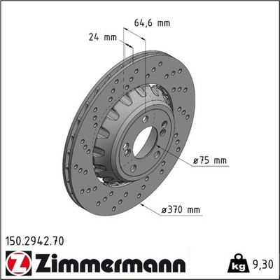 Zimmermann 150.2942.70 Bremsscheibe für BMW 3 4 2 F30 F80 F32 F82 F33 F83 F22