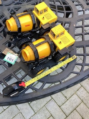 Tonka Beton Zementmischer LKW 7'' lang mit Stahlkabinen x 2