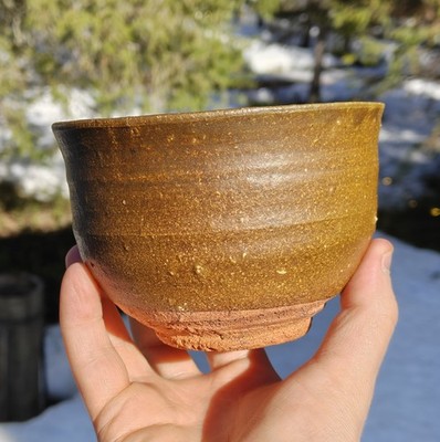 Koju Nishioka black Karatsu chawan matcha teabowl, Japanese high quality pottery