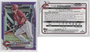 2021 Bowman Chrome Purple Refractor /250 Tyler Stephenson #87 Rookie RC