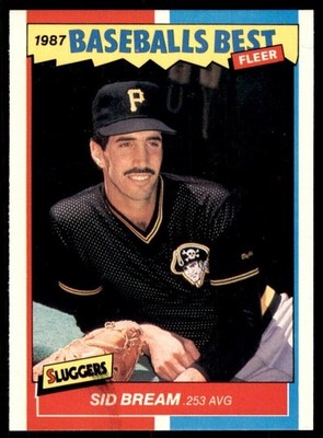 1987 Fleer Sluggers vs pitchers Sid Bream Pittsburgh Pirates #5.
