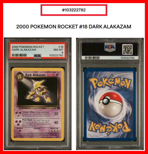 Dark Alakazam (Unlimited) graded PSA 8 for sale on eBay