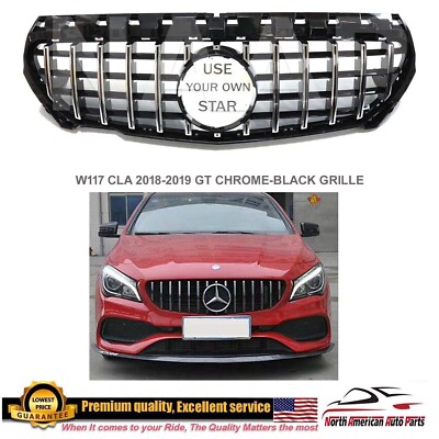 W117 CLA 2018-2020 CLA63 GT Black Grille CLA45 CLA200 Bumper C117 GTR