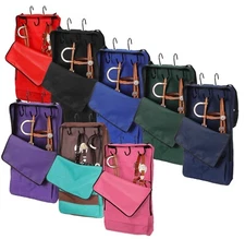Bridle-Halter with 3 Hook Tack Rack - Full Zipper Entry - Pockets - 8 Colors
