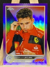 2022 Topps Chrome F1 Charles Leclerc #26 Purple Refractor 065/399 Ferrari