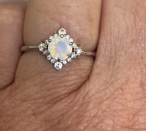 Anillo Turmalina Ópalo Joyas Fragantes Talla 8 Foto 3 de 4