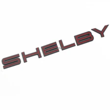 3d Black RED SHELBY Letter Decal Car Rear Trunk Lid Badge Emblem GT Sticker
