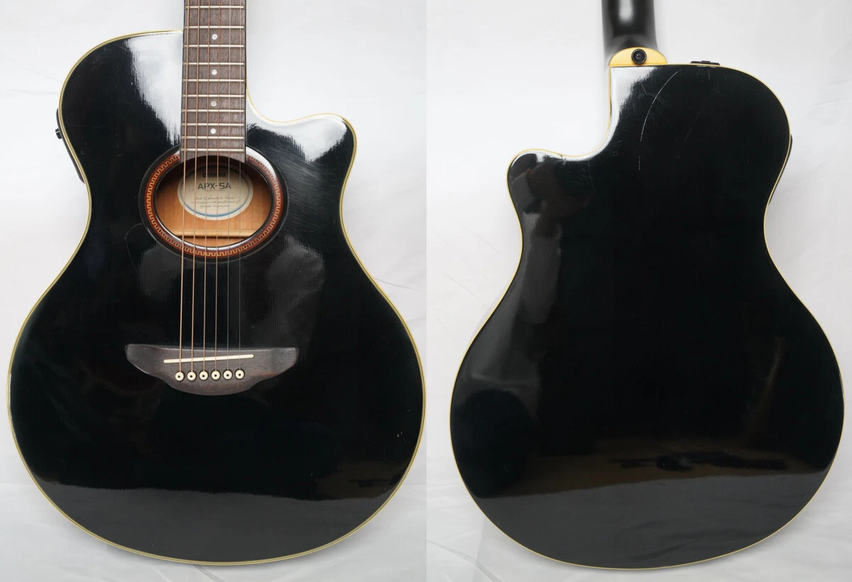 Used Yamaha APX 5A Black Acoustic Electric Guitar Compact Size