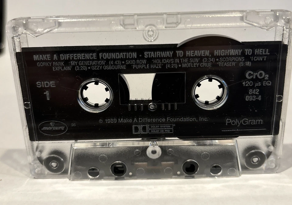 Ozzy Osbourne Motley Crue Skid Row 80’s Rock Heavy Metal Cassette Untested VTG - Image 3 of 4