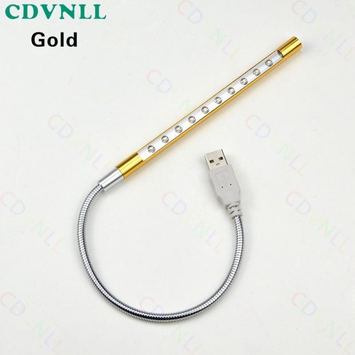 LED USB Notebook PC Laptop Keyboard Night Light Flexible Lamp 10 LED for Reading - Picture 13 of 14