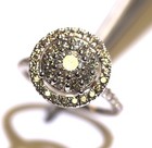 GIA 14k white gold 1.63ct round diamond double halo cluster ring 5.9g 8.75 — photo 6