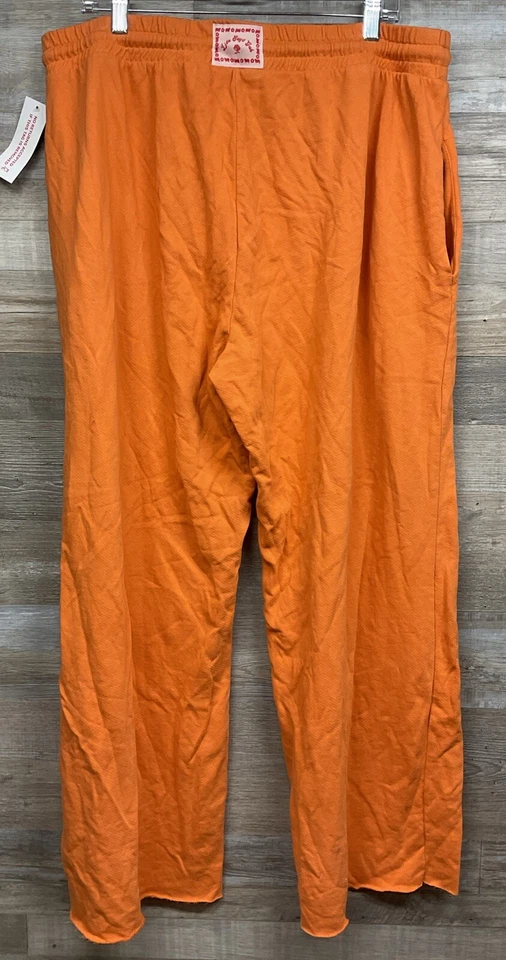 NUEVO Lisa Say Gah Pull On Cordón Ropa de Salón Pantalón Pierna Ancha Naranja Dobladillo Crudo 3XL Foto 4 de 4