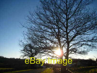 Foto 6x4 Winterbäume mit Dorf hinter Quartley Die Sonne geht hinter 2 c2012