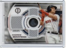 2019 Topps Tribute Triple Relics Green Andrew Benintendi Boston Red Sox 056/150