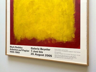 MARK ROTHKO RARE LITHOGRAPH PRINT FRAMED SWISS EXHIBITION POSTER