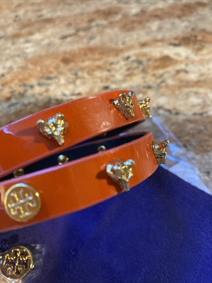 Tory Burch Orange Fox Gold Wrap Bracelet | eBay display picture 3