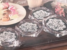 Herrschners Set Of 4 Lace Coasters Kit Hunter Green 584073