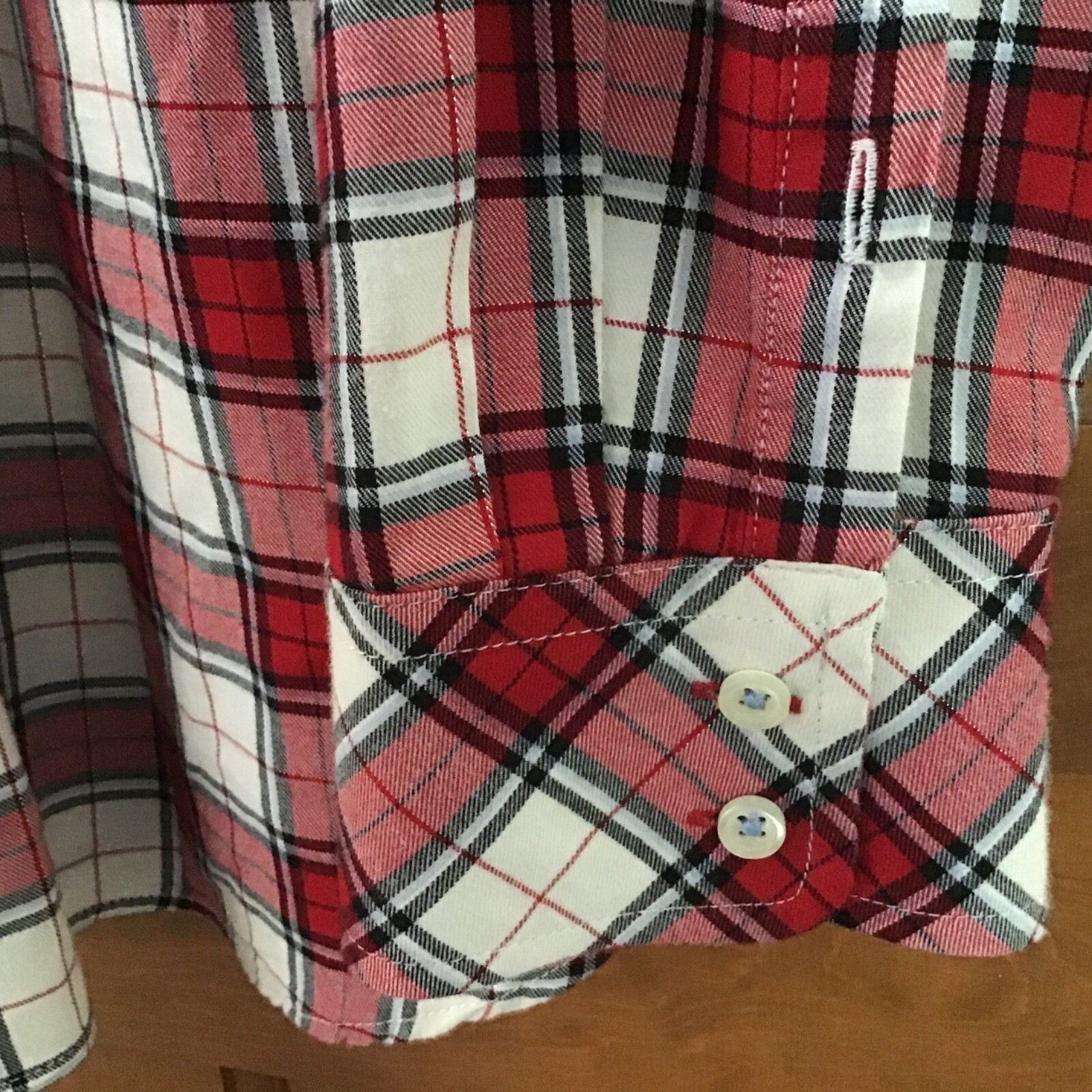 Talbots Check Plaid RuffleButton Down Blouse Wome… - image 4