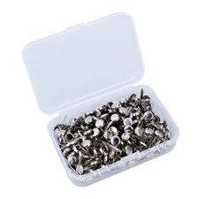 200pcs Paper Fasteners Brass Plated Brads Brads with Storage Box for Crafts DIY