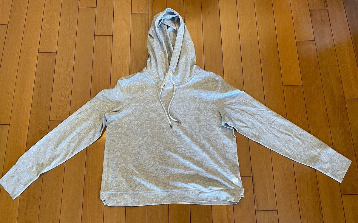 VUORI HALO ESSENTIAL HOODIE WOMEN'S GREY HEATHER SIZE S