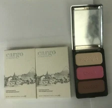 LOT OF 2 CARGO COSMETICS CONTOUR PALETTE CONTOUR-01 MALIBU 3x0.21oz NEW IN BOX