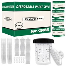Disposable Paint Spray Cups System  (125 Mic) - Value Pack