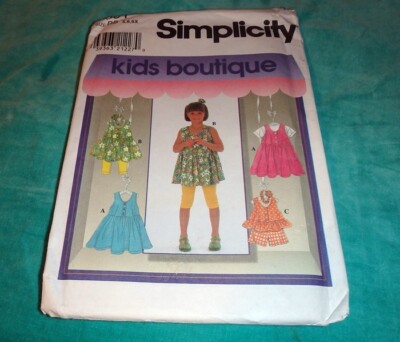 SIMPLICITY PATTERN 7991 ~ CHILDS DRESS SHORTS TOP LEGGINGS ~ SIZES 5 6 6X *UNCUT