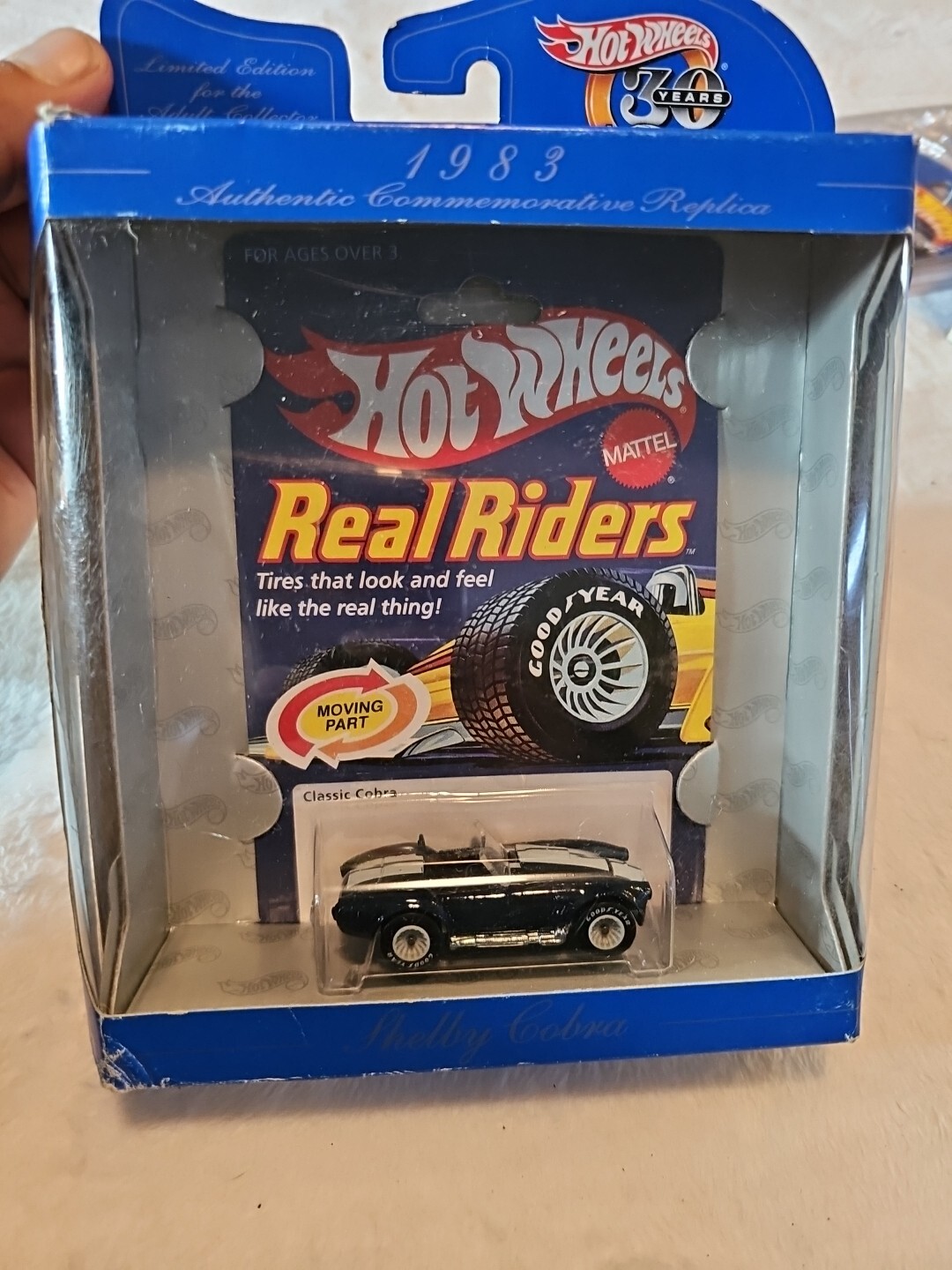 1998 Hot Wheels 30th Ann.1983 Shelby Cobra Commemorative Replica Real Riders