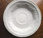 Vintage Anchor White Opaque ALICE Saucers Plate Fire King. 6"