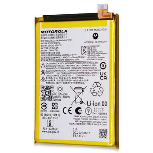 Internal Battery Pack For Motorola Moto G14 PC50 5000mAh Replacement Part UK - Afbeelding 1 van 1