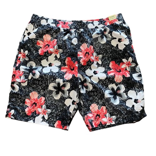 Caribbean Mens Swim Trunks Shorts Hawaiian Floral Size XL