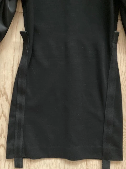 Autentico abito donna DSQUARED2 nero lana matita impreziosito XS Made in Italy