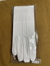 White Formal Gloves Cotton Unisex White Marching Parade Formal Dress Gloves