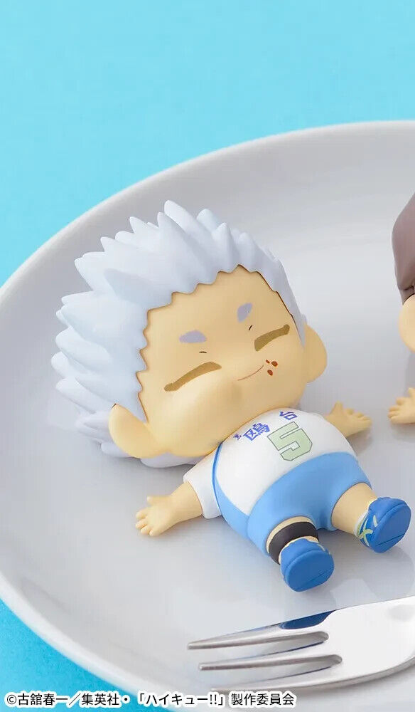 ku-Su-様 ヒスミニ3点 Haikyu!! Manpuku Gochisousa Mascot Mini Figure Vol.3 Hoshiumi