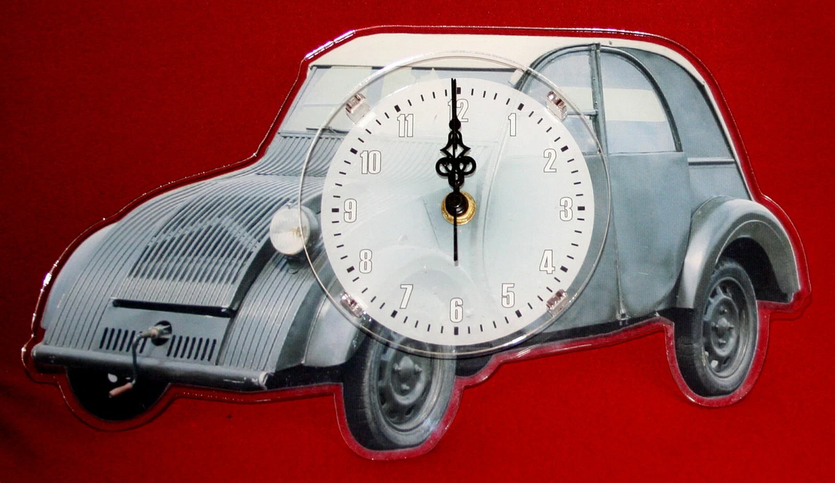 Horloge pendule voiture 2 chevaux 2cv 1 clock uhr reloj car auto carro