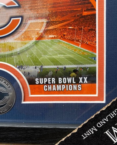 Chicago Bears 11"X9" Photo Frame W/Minted Coin Highland Mint NFL Licensed New - Picture 2 of 5