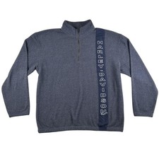 Vintage Harley-Davidson Sweatshirt Mens 2XL Fleece 1/4 Zip Pullover Route 66