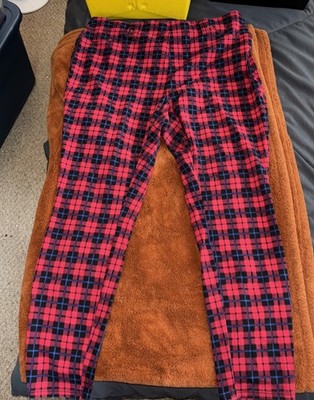 terra sky 1X (16W-18W) stretch pants red blue black rover plaid rn 52469