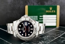 Rolex 40mm Yacht Master SS Platinum Bezel Blue Dial Mens Watch 116622 Box Card 10