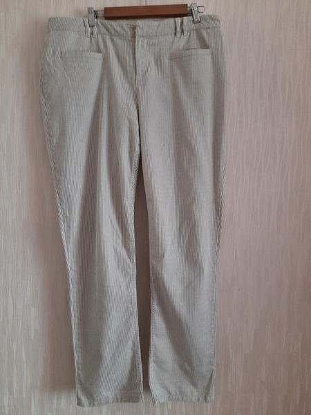 Women Monsoon Trousers Black Polyester 44 / XXL