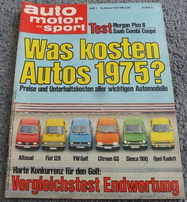 AMS 1/1975 Saab 99, Pacer, VW Golf, Opel Kadett C, Alfasud, Citroen GS, Simca