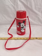 mickey mouse mickey and minnie are the best friends metal thermos, japan. RARE.